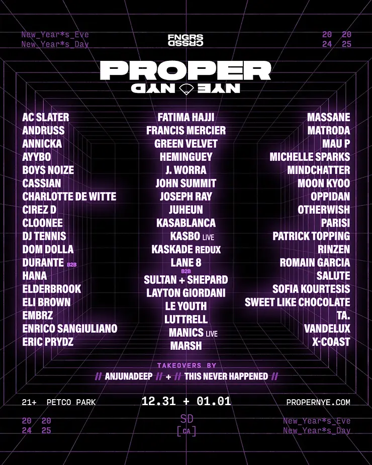 Ring in the New Year at CRSSD Proper NYE: San Diego’s Hottest Lineup